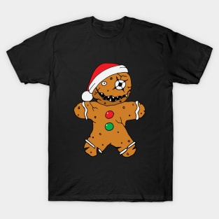 Evil Christmas Creepy Gingerbread Man T-Shirt